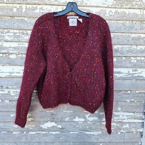 Cape Isle Knitters Hand Knit Mohair Cardigan Size Medium